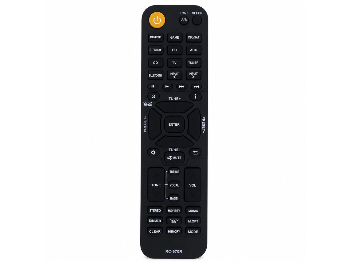 Comando À Distância De Substituição Compatível Com Recetor Av Onkyo Rc-970r Tx-sr393