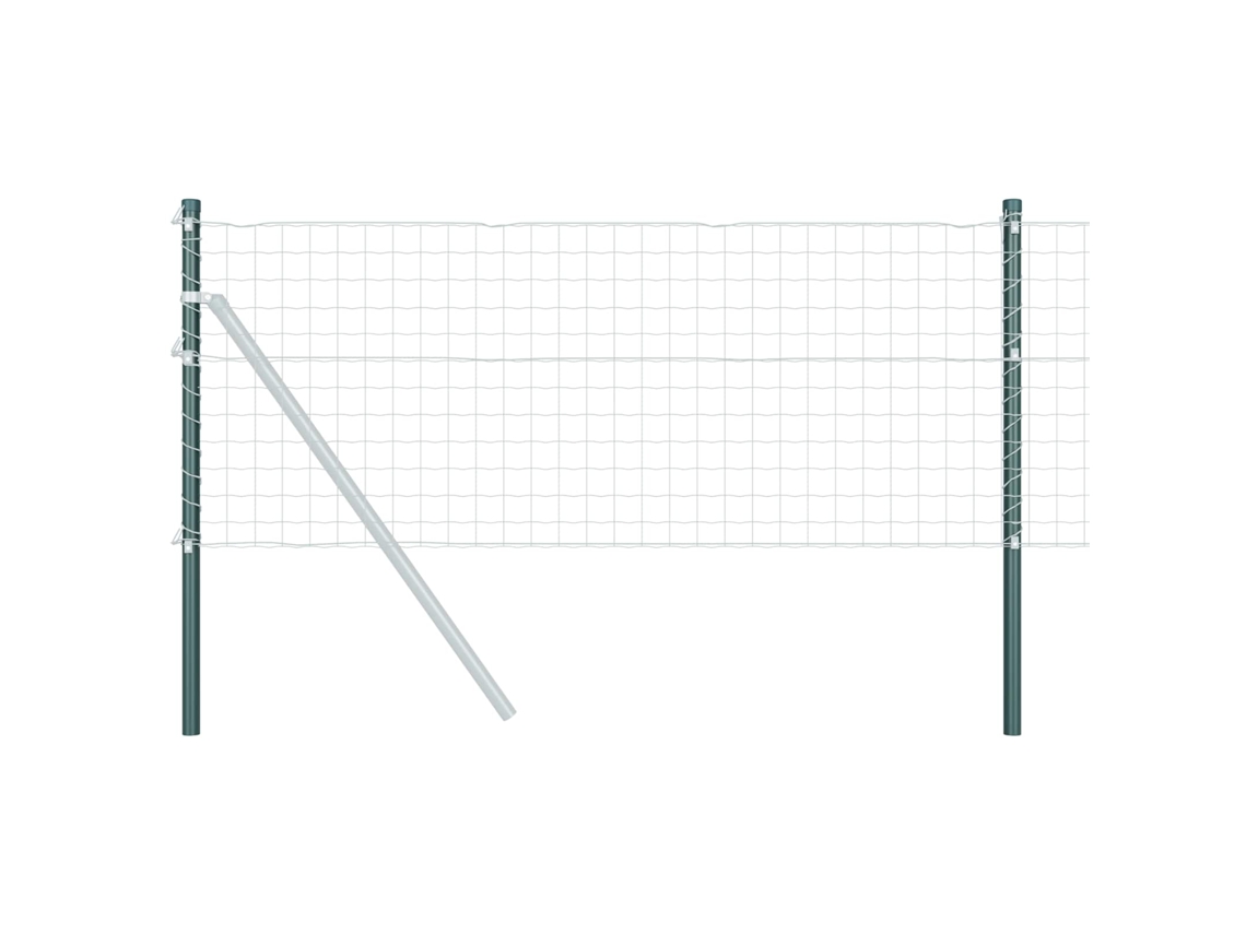 Conjunto 12 Poste De Cerca Vidaxl Verde Aço (120 Cm)