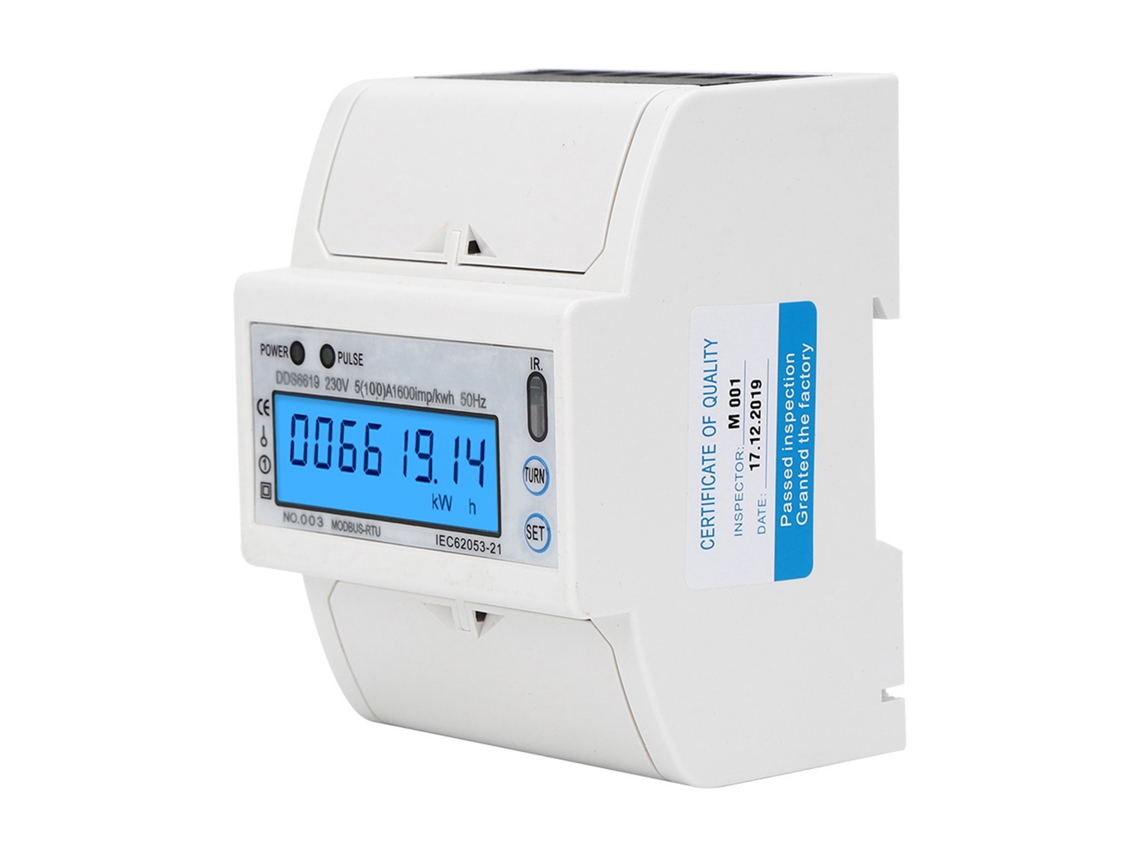 Laxiscreed Medidor De Energia Monofásico Com Display Lcd E Montagem Em Trilho Din