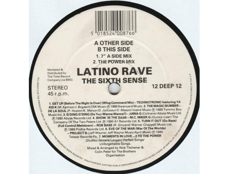Vinil The Sixth Sense Deep Heat