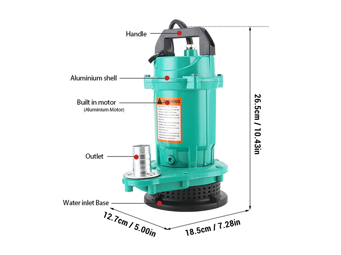 Bomba D'água Submersível Mini (trifásica, Impermeável)