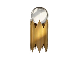 Laxiscreed Bola De Cristal Pequena Com Estrutura De Ferro Para Decoração Moderna E Elegante