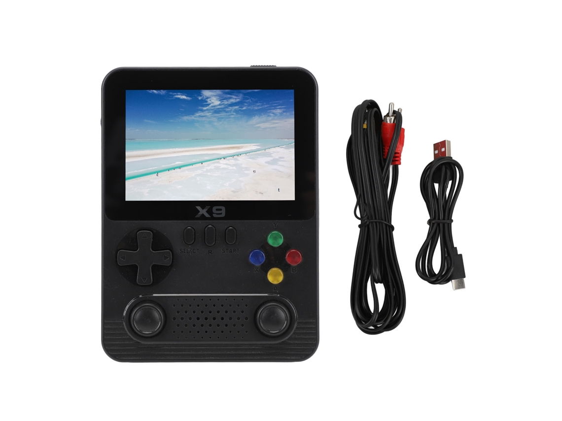 Console De Jogos Portátil 3.5 Polegadas Tela Ips Conecta Tv 2 Jogadores 32g Cartão De Memória Para Crianças Preto