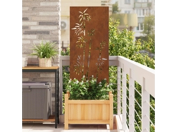 Vidaxl Tela De Privacidade Para Jardim Ferro Enferrujado 50 X 140 Cm
