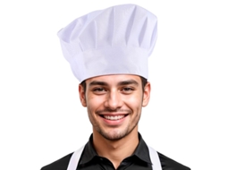 Chapéu de chef branco clássico adulto