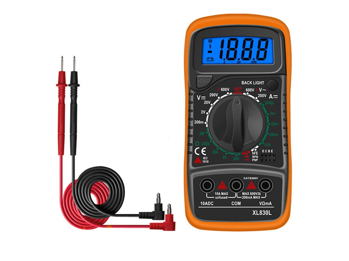 Multímetro Digital Xl830l Mini Multímetro Com 2000 Contagens E Teste De Bateria Slowmoose