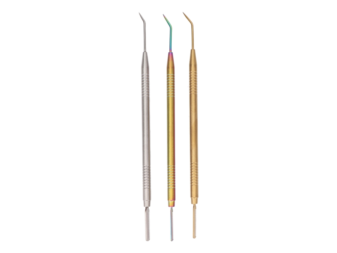 3 Pcs Ferramentas De Lash Lift Profissionais Pente De Cílios Permanent Curling Extensões Ouro Prata
