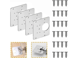 Placa De Montagem De Dobradiça, Reparo De Móveis Para Armários E Gavetas De Cozinha, Múltiplos Furos Para Instalação, Aço Inoxidável