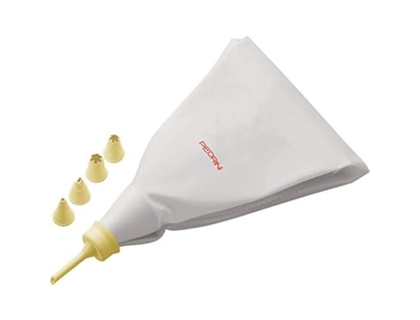 Saco de Confeitar Reutilizável PEDRINI com 5 Bicos Algodão Impermeável Dimensões 33 Cm