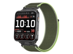 Bracelete para Garmin Venu X1 Nylon trançado Wild Path com liberação rápida verde XIAOMOYU