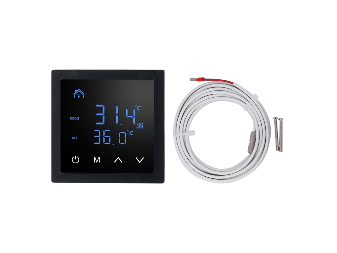 Termostato de Piso Elétrico com Display LED, Controle Inteligente, 16A, AC85-250V