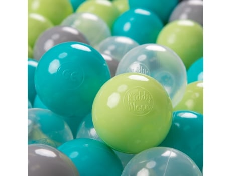 KIDDYMOON 200 7Cm Bolas para Crianças Jogar Bolas para Banho de Bola Bolas de Plástico para Bebês Turquesa/Verde Claro/Cinza/Transparente