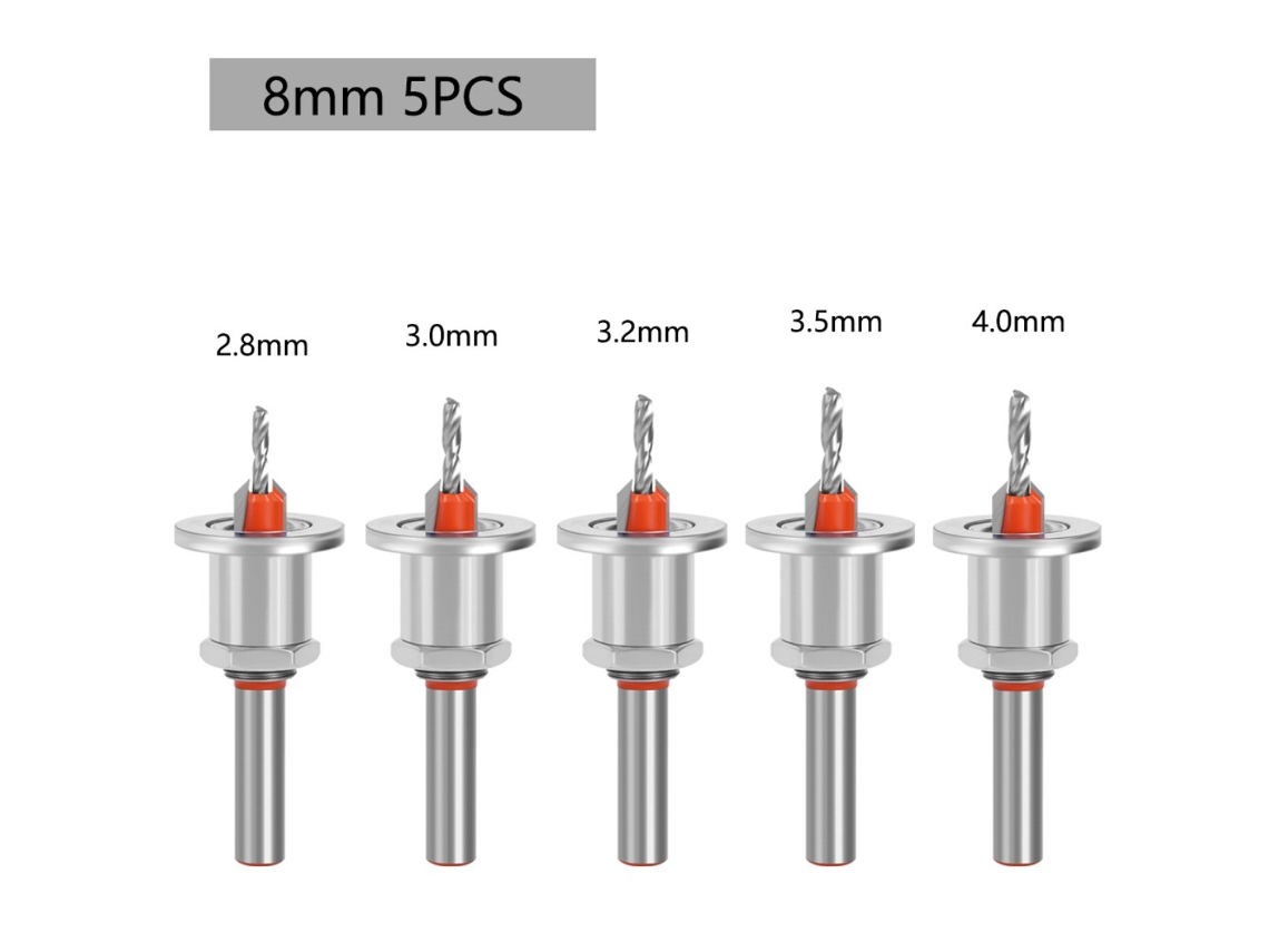 Conjunto de brocas escareadoras ajustáveis 5 peças INF