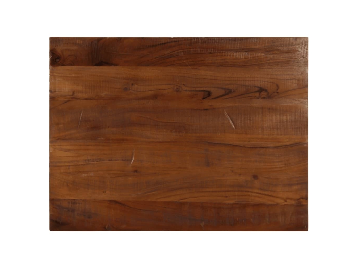 Vidaxl Tampo De Mesa Retangular 90x70x2,5 Cm Madeira Recuperada Maciça