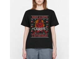 Rockinstone Carrie Movie A Very Carrie Christmas Black Adult T-shirt Size:l