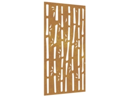 Decoração p/ muro de jardim VIDAXL aço corten design bambu (105x55 cm)
