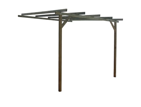 Pérgula para Parede de Madeira Tratada 300X300X240/270 Cm VIDAHUERTO