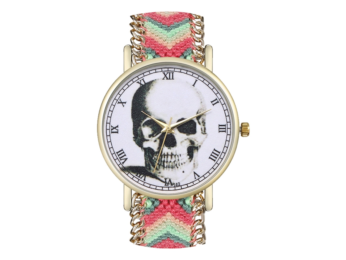 Relógio de Pulso Unissex Elegante Quartzo com Pulseira de Fio de Lã Moda Presente (08)