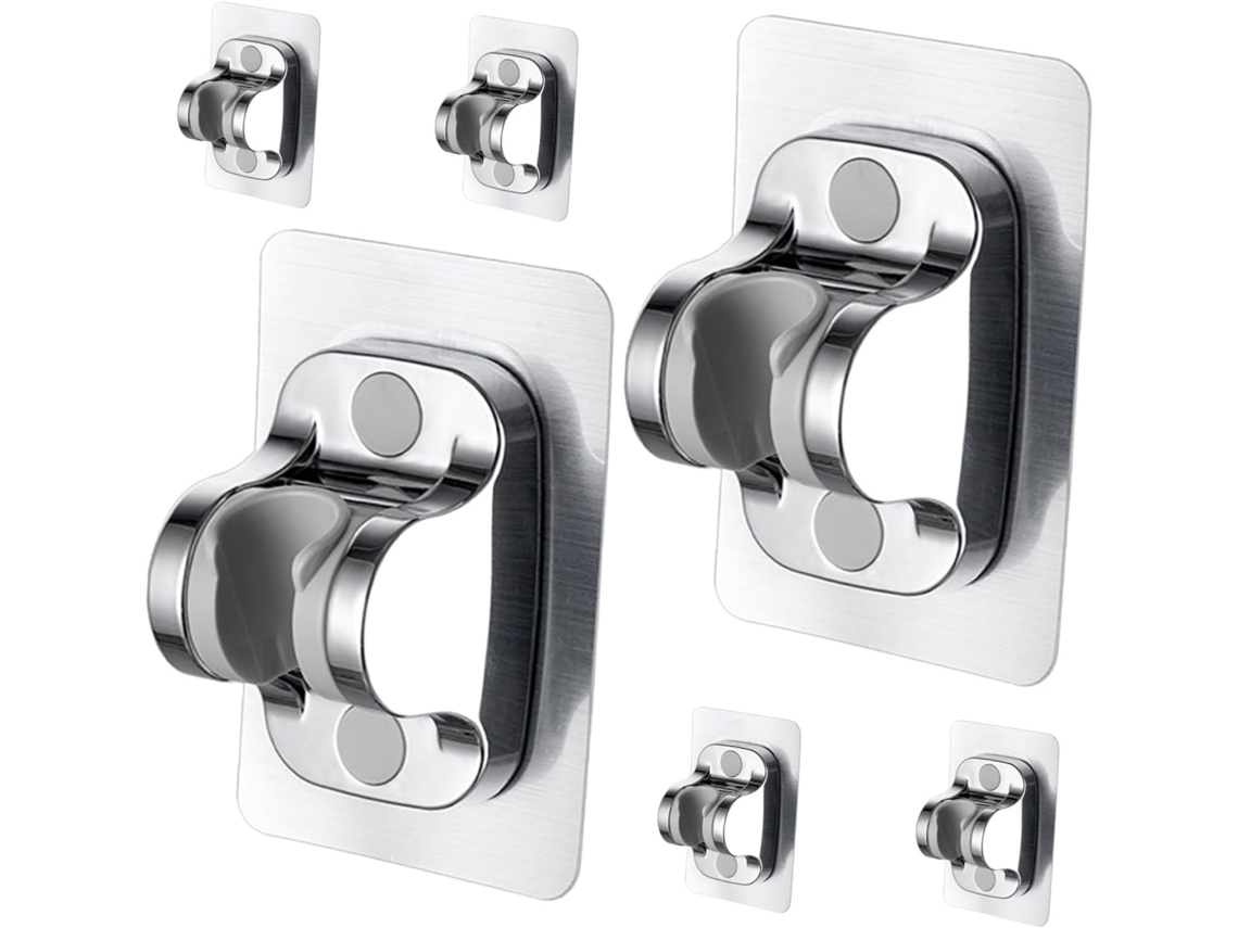 Tehaux Conjunto 6-suportes Autoa Sivos Para Chuveiro Mão, Montagem Sem Furos, Para Vidro Ou Azulejos
