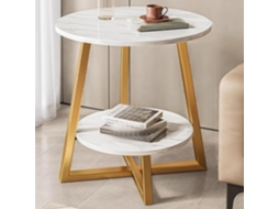 Mesa Lateral Redonda 60x55cm Para Sofá E Quarto