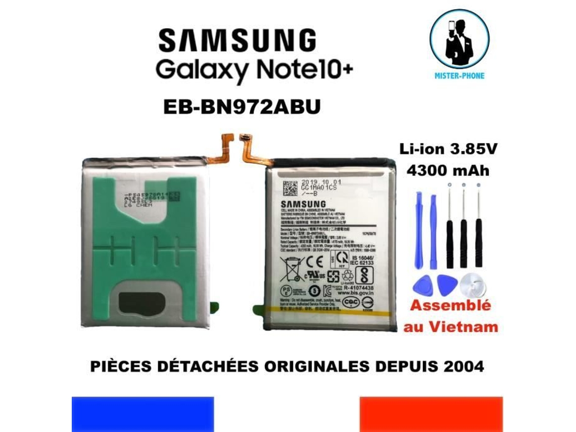 Bateria Original SAMSUNG Eb-Bn972Abu Galaxy Note 10 Série Sm-N975 4300Mah Oem Original Bateria Genuína Kit de Ferramentas