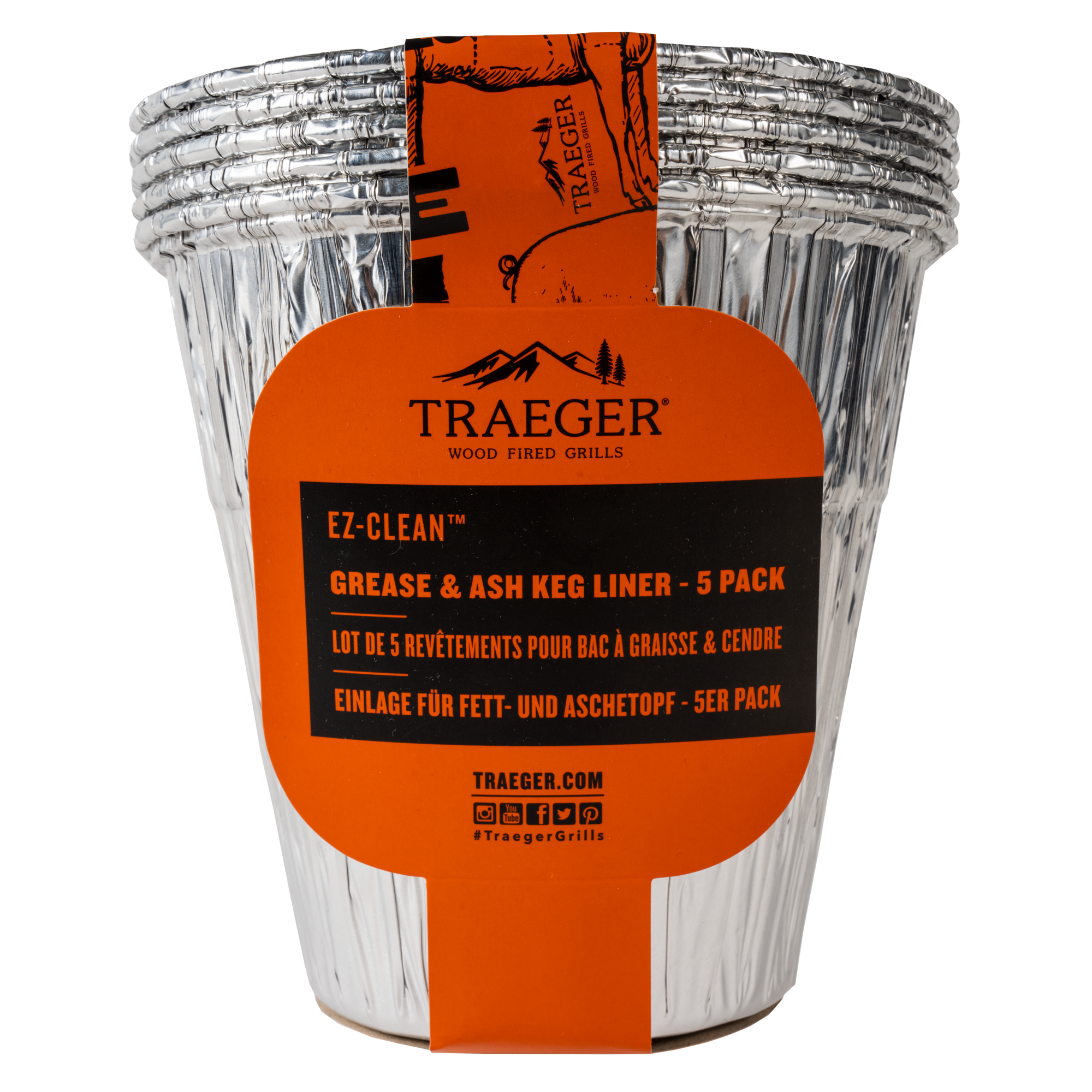 Traeger Drip Bucket Liner 5 Units Prateado