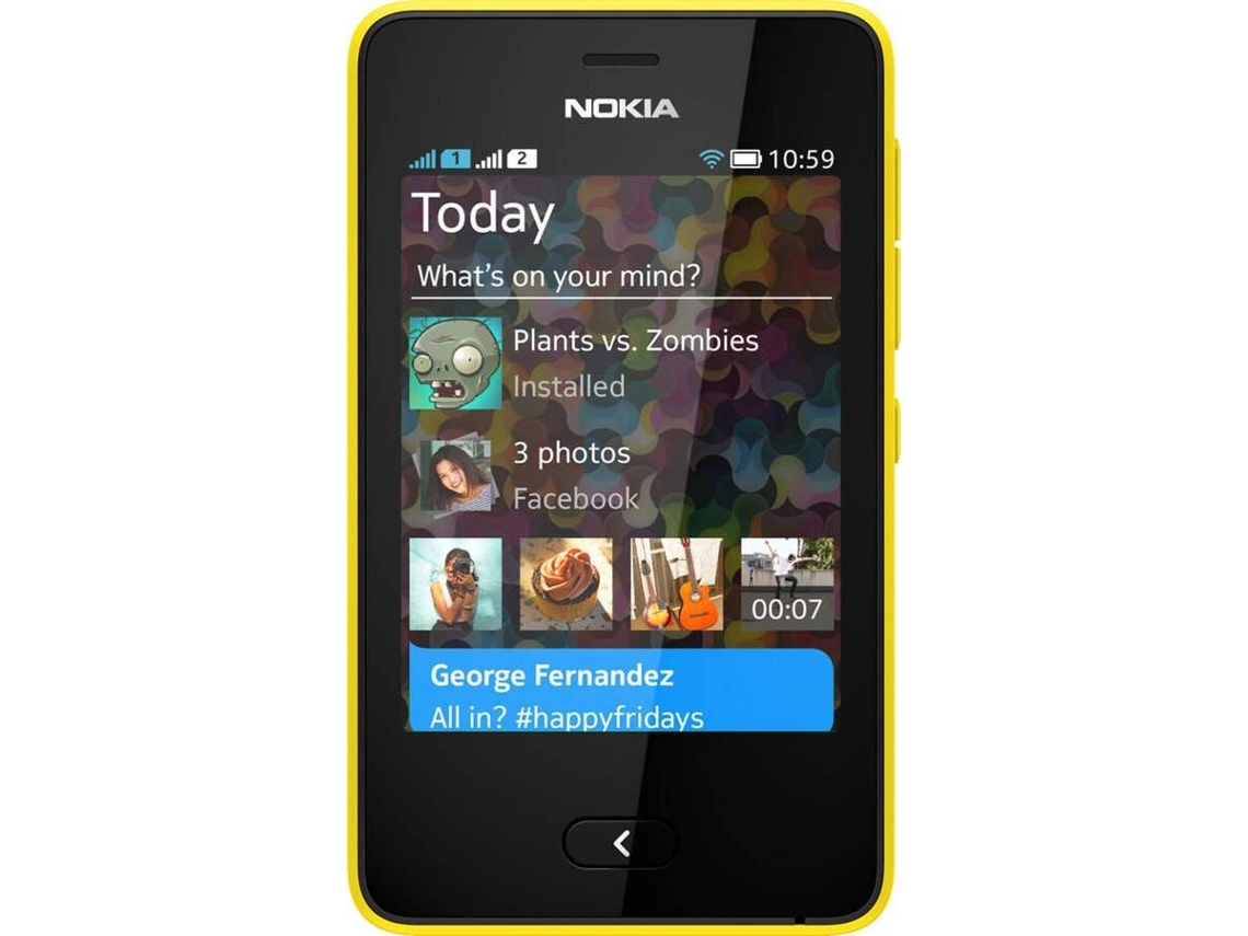 Telemóvel NOKIA 501 (3'' - 2G - Amarelo)