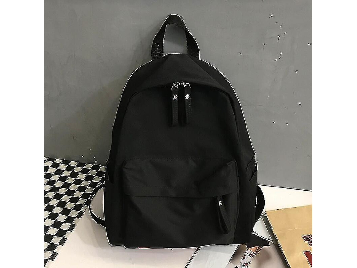 Mochila Feminina De Lona Anti-furto Mochila Escolar Para Adolescentes Estudantes Mulher Negro