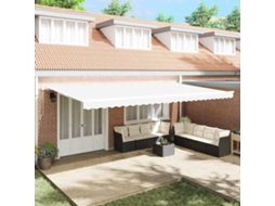 Vidaxl Tecido De Substituição Para Toldo Branco 6 × 3,5 M Poliéster