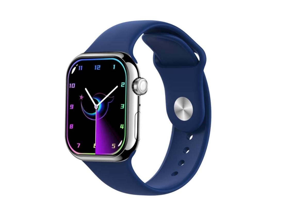 (azul) Pulseira Inteligente Com Tela Colorida De 2,04 Polegadas E Pulseira De Silicone, Compatível Com Chamadas Bluetooth.