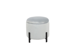 Repousa-Pés DKD HOME DECOR (Cinzento - Metal - 44 x 44 x 42 cm)