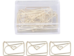 Clips Com Formatos Especiais, 100 Clipes De Papel Metal, Processo De Galvanização, Suprimentos Para Organização De