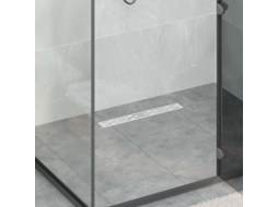 Vidaxl Dreno De Chuveiro Com Design De Linha Prateado 60 Cm