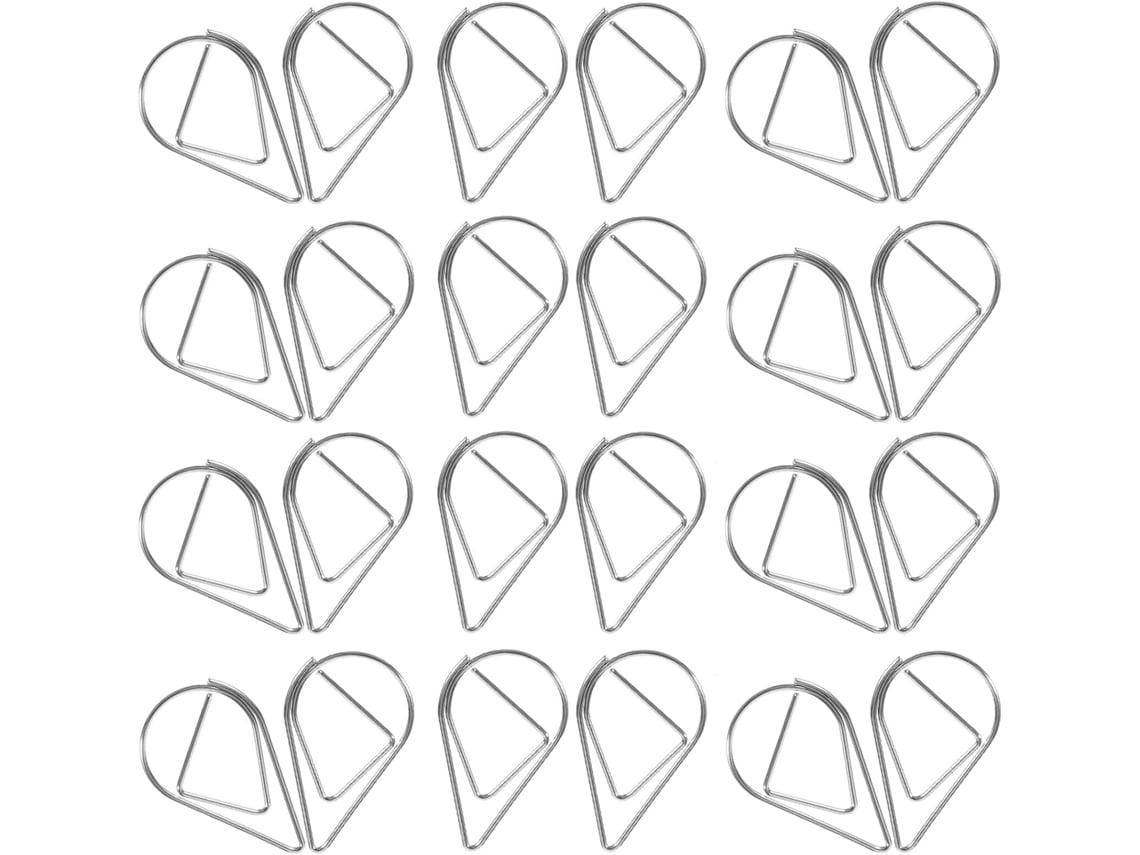 Clipes de papel pequenos de metal em formato de gota, 150 unidades, mini clipes de metal dourado para cadernos e clipes de papel.