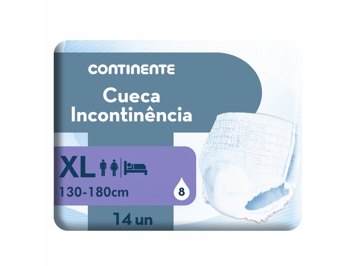 Cuecas Incontinência XL CONTINENTE emb. 14 un
