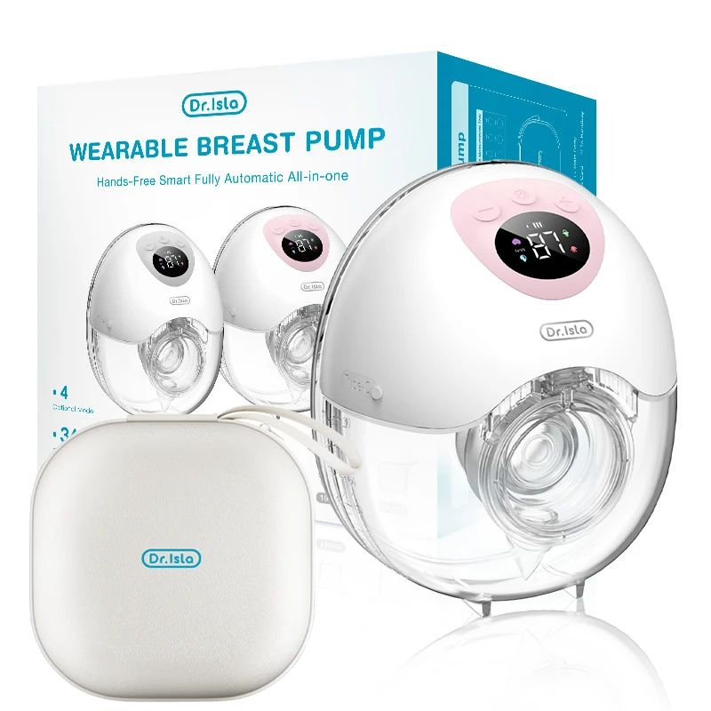 Bomba Tira leite Elétrica Portátil, 4 Modos, 36 Níveis de Sucção, com Protetor de Mamilo de 19/24 Mm. MDUG (rosa)