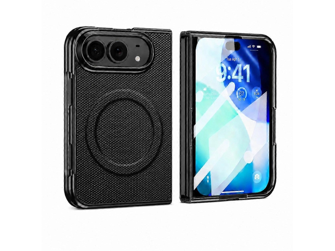 Capa Para Iphone Duo Com Textura Granulada E Película Magnética Integrada
