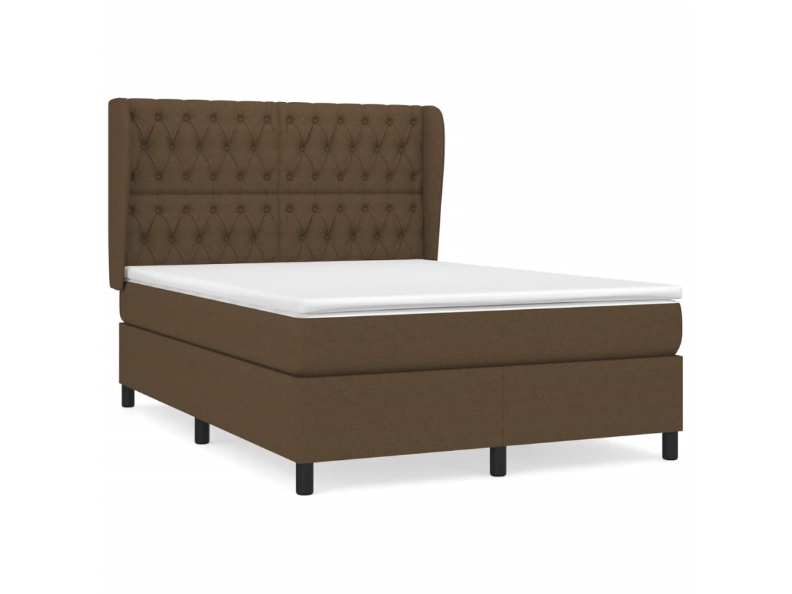 Box Spring Bed, Box Spring Beds Vidaxl Marrom Tecido (140 X 190 Cm)