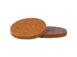 Almofada De Feltro Adesiva Iso Diam. 22 Mm Castanho Pacote De 12 Antivibração