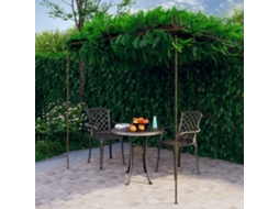 Vidaxl Pérgola De Jardim 3x3x2,5 M Ferro Castanho Antigo