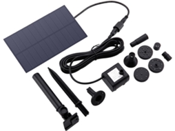 Bomba de Água Solar Inoomp para Fontes de Jardim com Painel Solar e Plástico, Preta: Instalação e Limpeza para CHABERLU