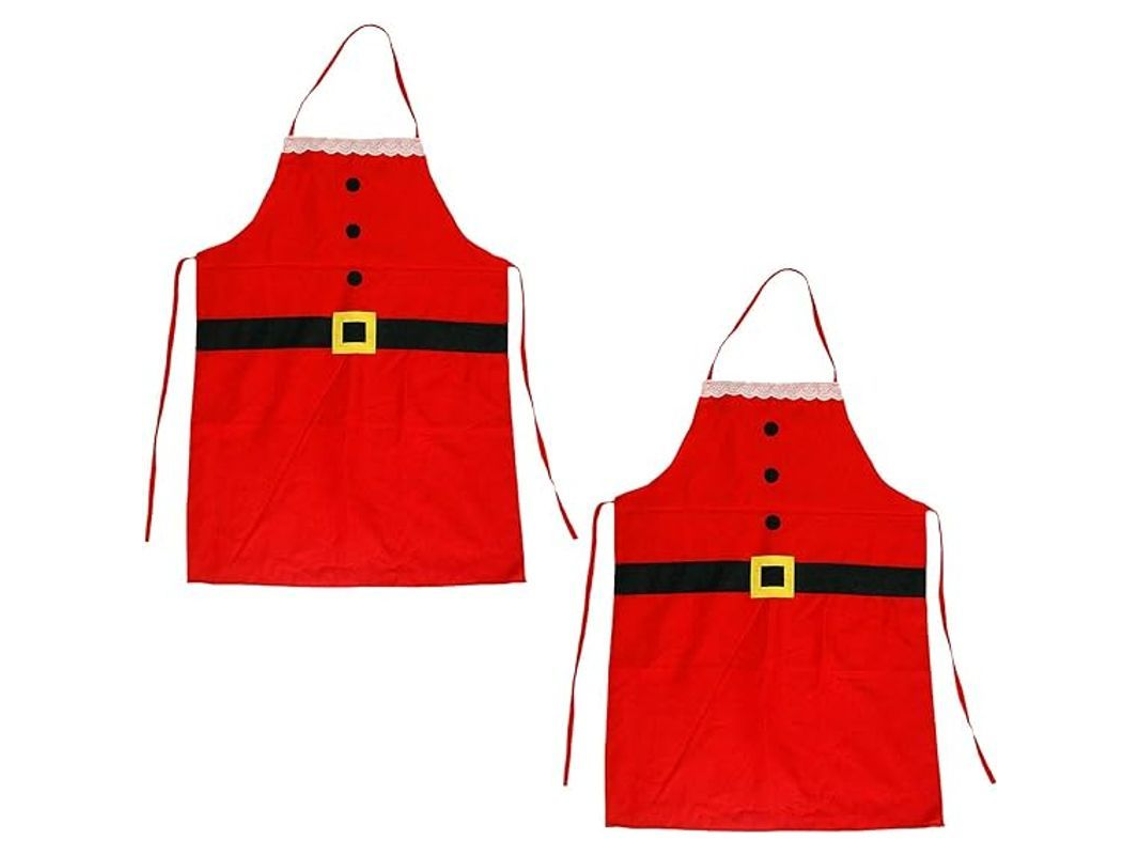 2 Pack Avental Natal Vermelho Cozinha Jantar
