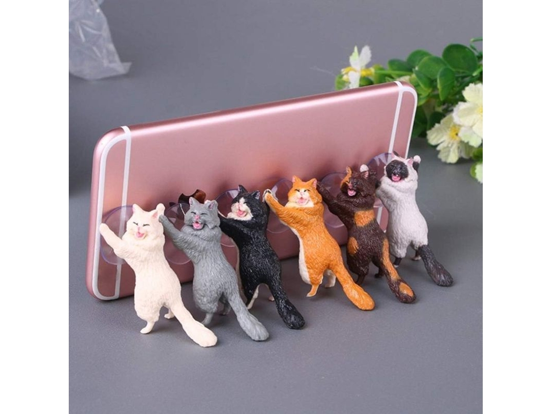 Suporte de Sucção para Smartphone e Tablet com 6 Gatos YURU