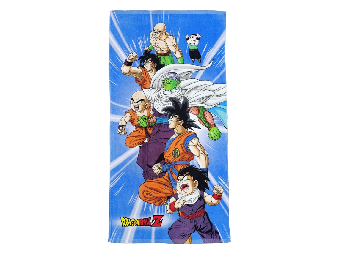 Toalha de Algodão Infantil Dragon Ball Z, Tamanho Único, Azul/azul/multicolorida BRILVIBERA
