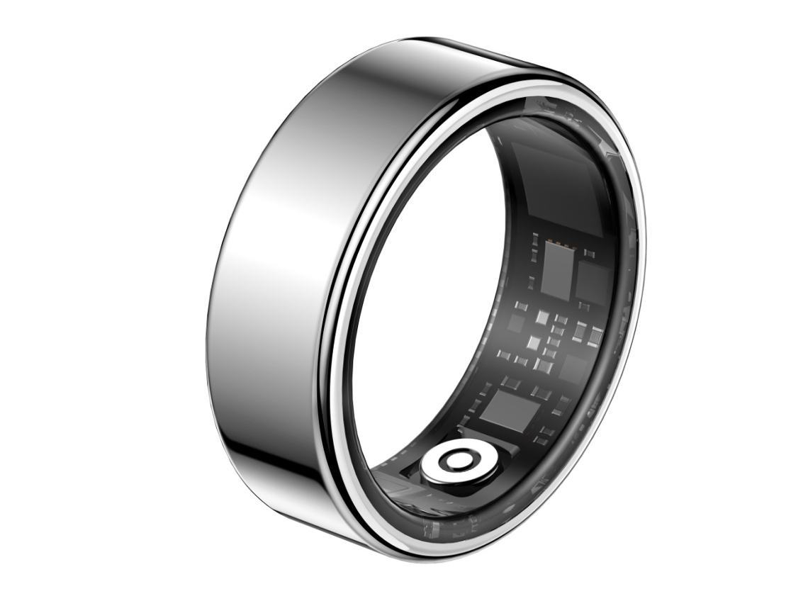 Smart Ring Com Monitorização De Frequência Cardíaca, Oxigénio, Sono, Stress, E Classificação Ip68 À Prova (prata - Tamanho 12)