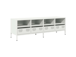 Móvel de Tv 135x39x43,5 Cm Aço Laminado a Frio Branco MAISON EXCLUSIVE
