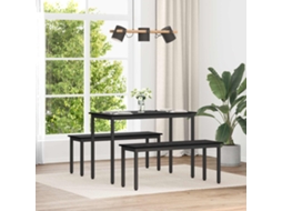 Vidaxl Banco Carvalho Preto 110 X 35 X 45 Cm Derivados De Madeira