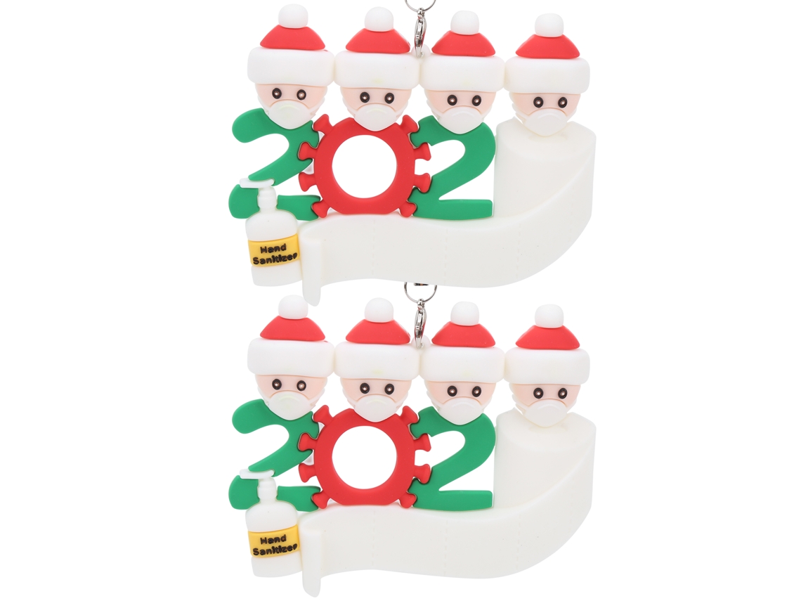 Laxiscreed Pack De 2 Pendentes Natalinos De Papai Noel Para Decoração De Árvore De Natal