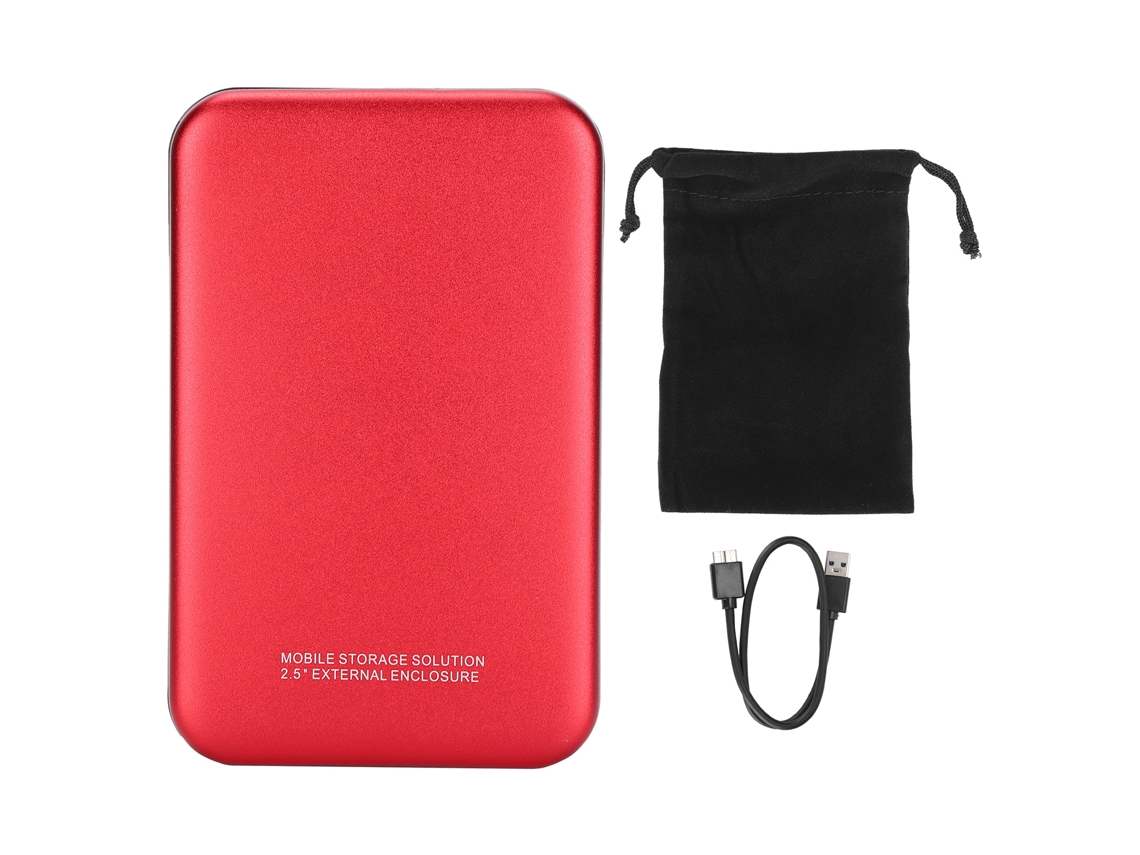 Gaiola De Disco Rígido 2.5 Polegadas Sata Para Usb 3.0 Ssd Case Externo Para Laptop Desktop Vermelho