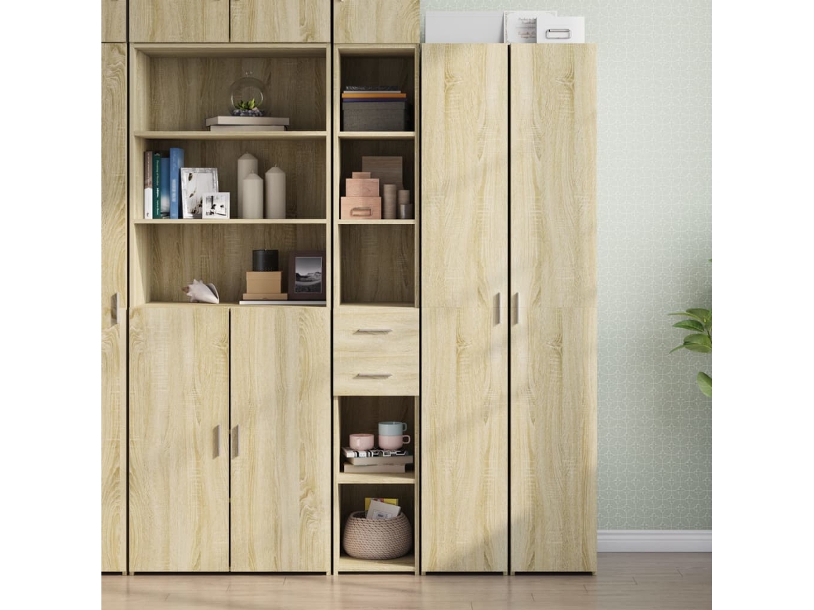 Armario alto 30x42,5x185cm Derivados de madera de roble Sonoma